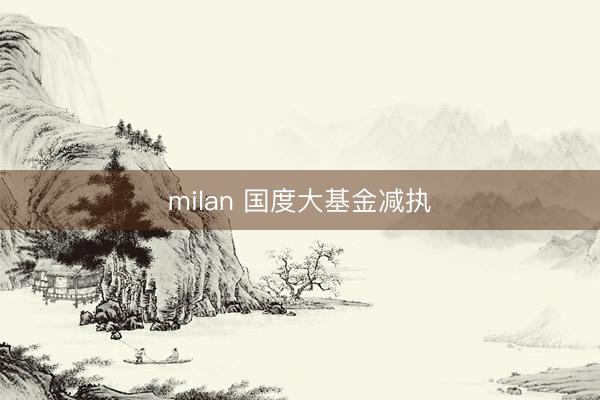 milan 国度大基金减执